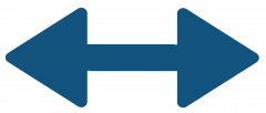 Displacement Calibration Arrows Blue Icon
